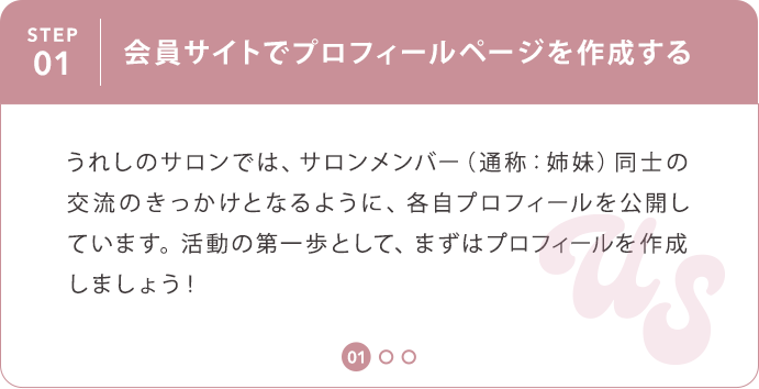①会員サイトでプロフィールページを作成する